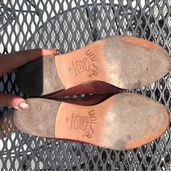 Unisa Leather Block Heal Loafers 8 - Picture 6 of 9